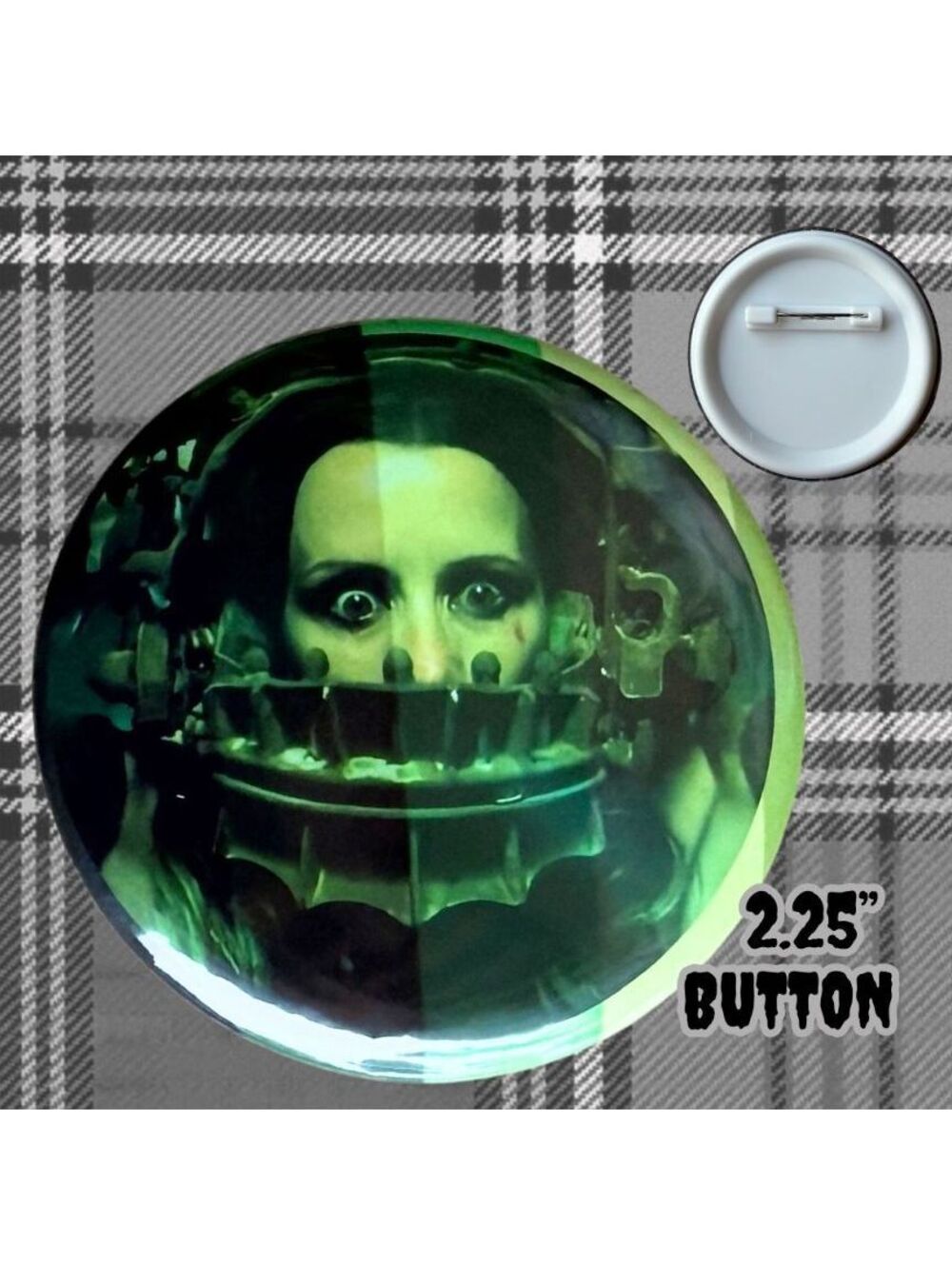 Amanda Bear Trap 2.25" Handmade Button